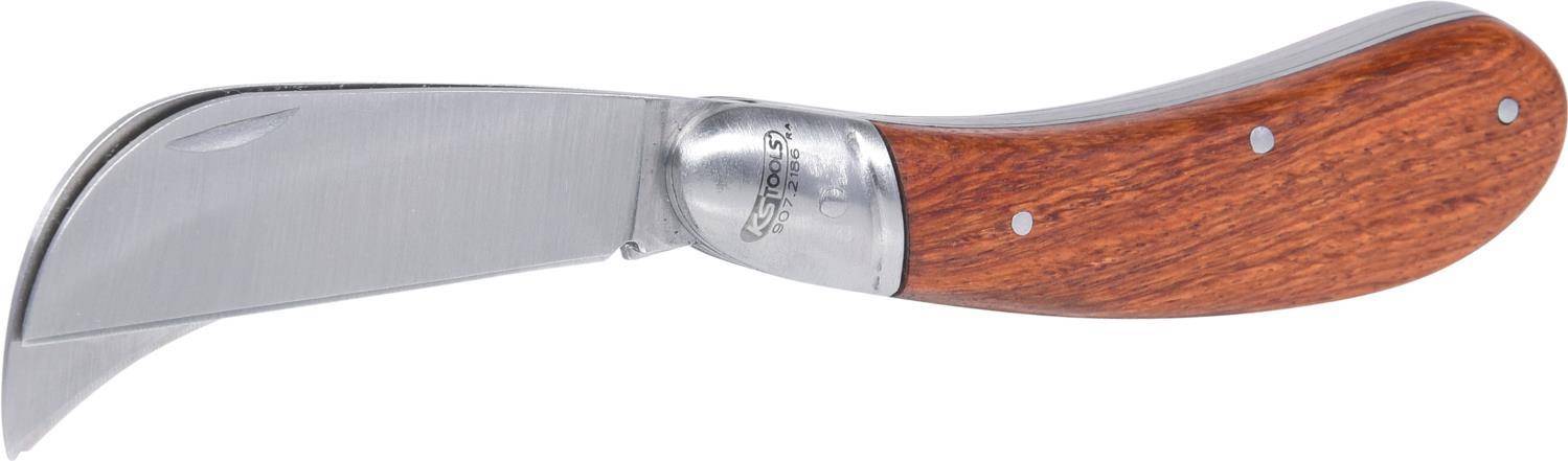 KS TOOLS Elektriker-Klappmesser, 1 Sichel- und eine gerade Klinge (907.2186)