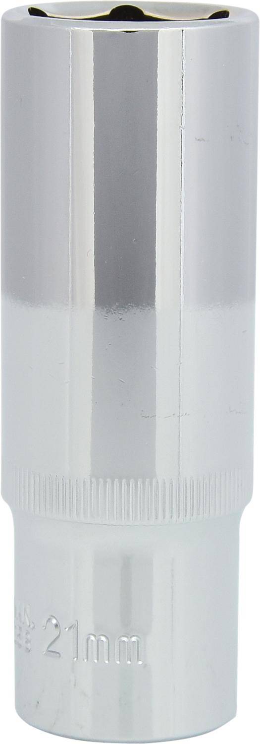 KS TOOLS 1/2" CHROMEplus Sechskant-Stecknuss, lang, 21mm