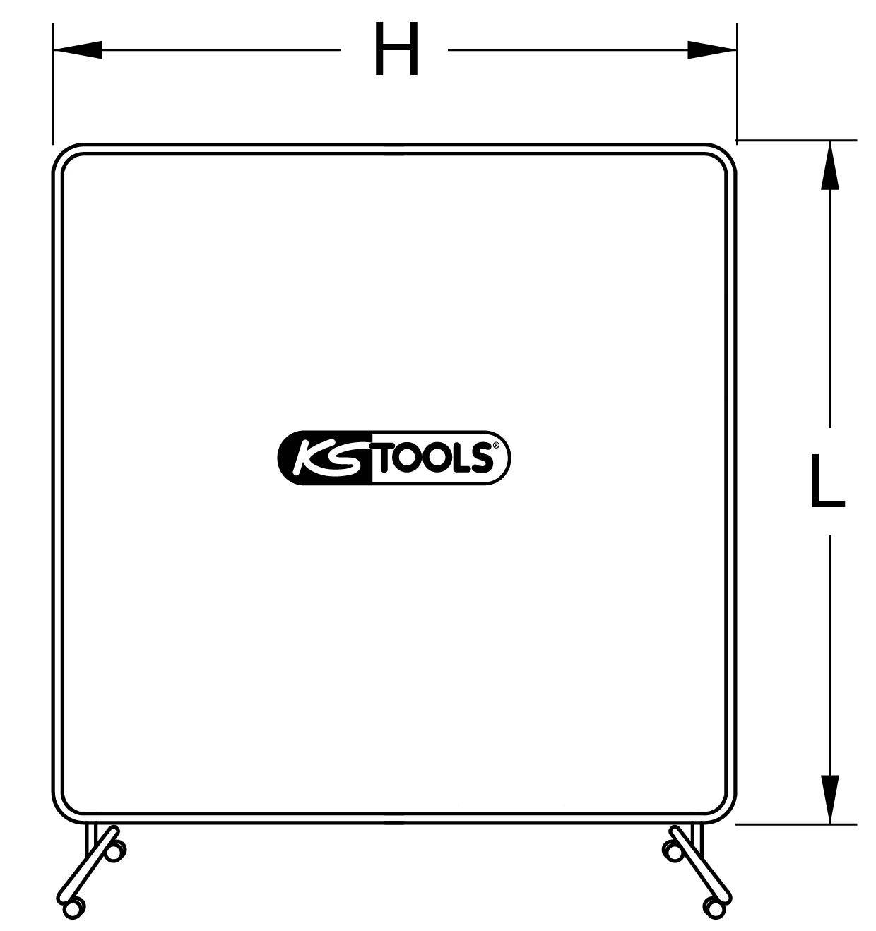 KS TOOLS Rahmen für Schweißerschutzwand