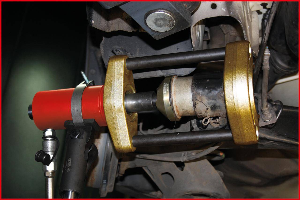 KS TOOLS Druck- und Zug-Hydraulikzylinder-Satz, 22t, 10-tlg