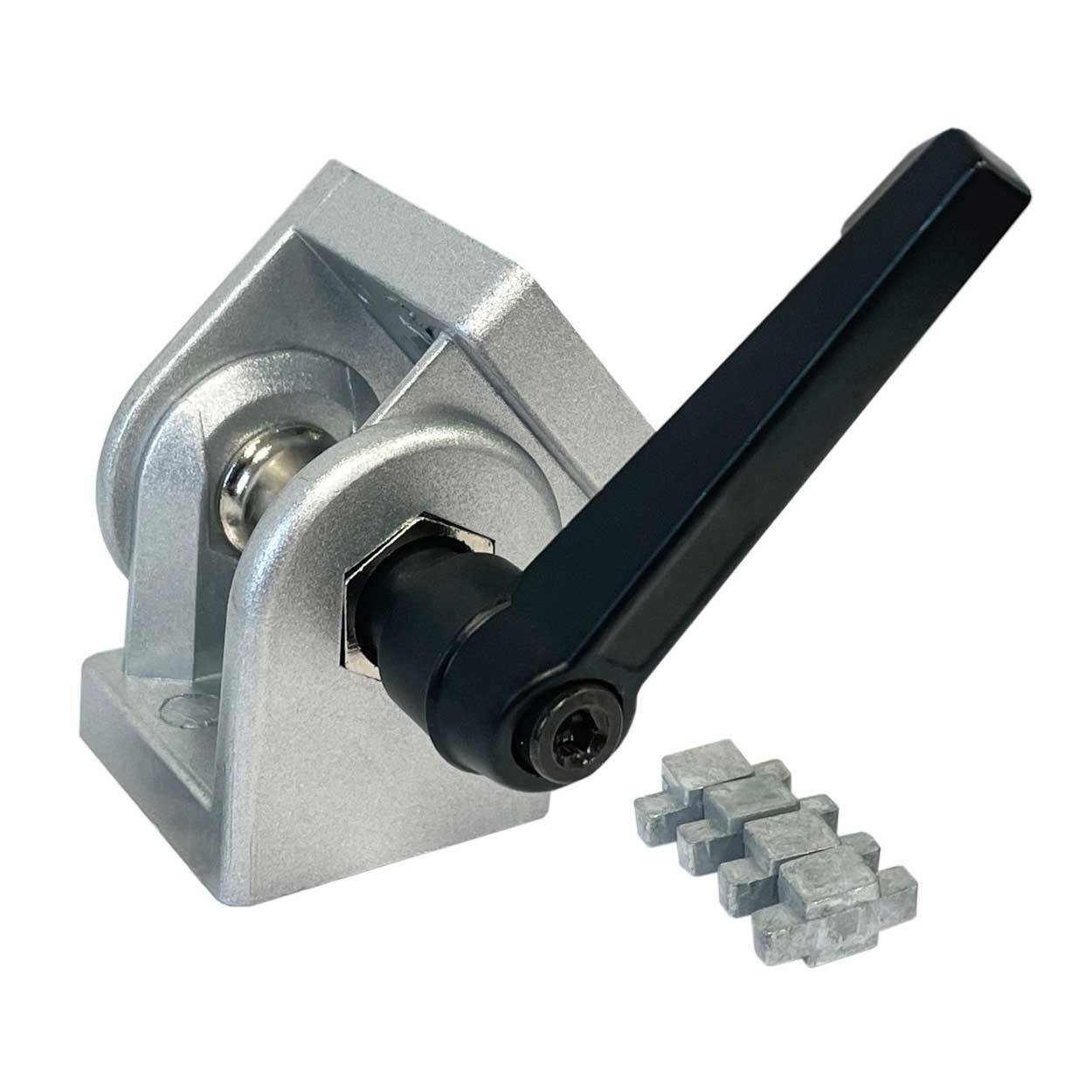 SCHMIDT systemprofile Gelenk 40 Nut 8 Aluminium 40x40 Winkel Profil-Verbinder Klemmhebel Kern-Nutmontage Aluprofil-Zubehör