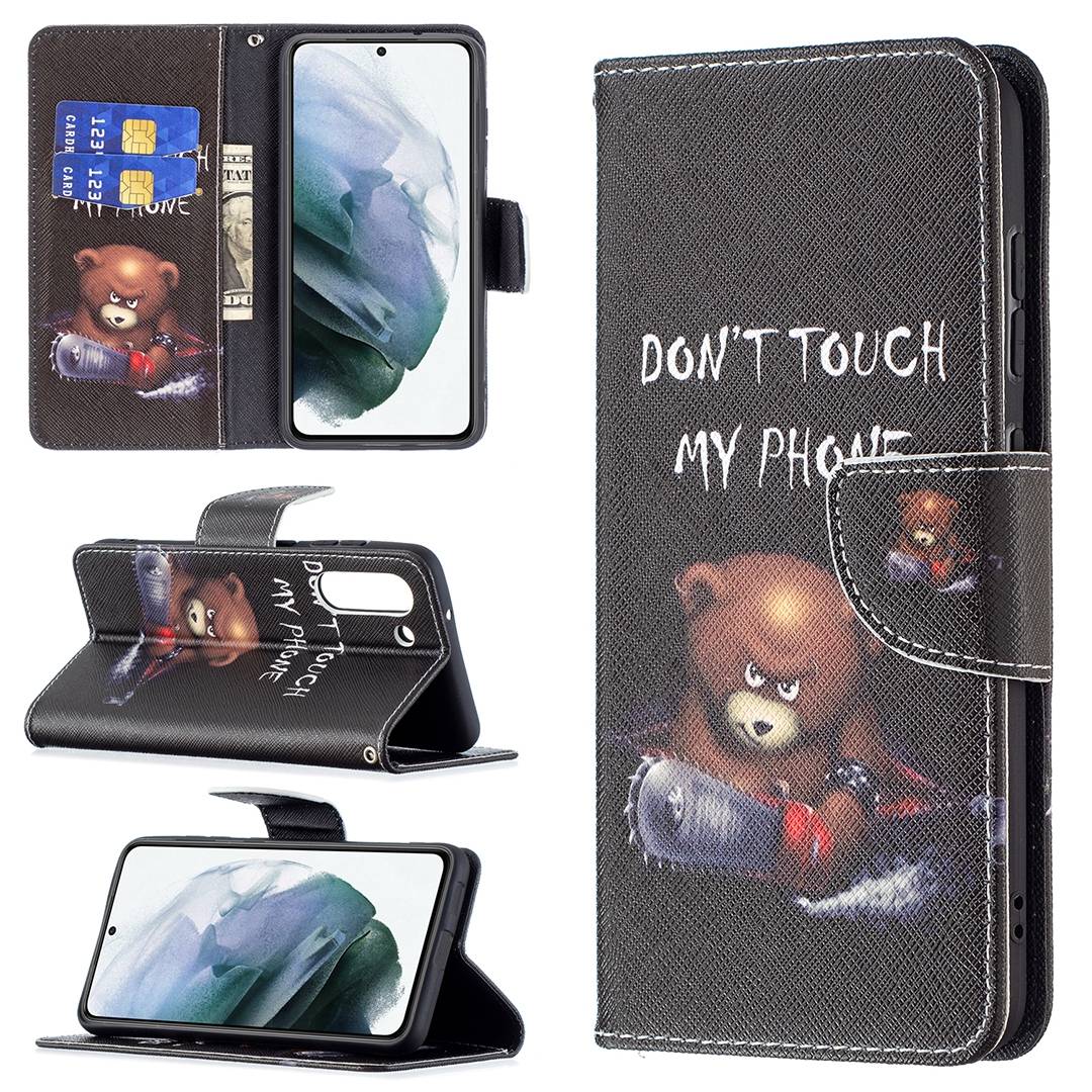 Für Samsung Galaxy S21 FE G990B Kunstleder Handy Tasche Book Motiv 1 Schutz Hülle Case Cover Etui Neu