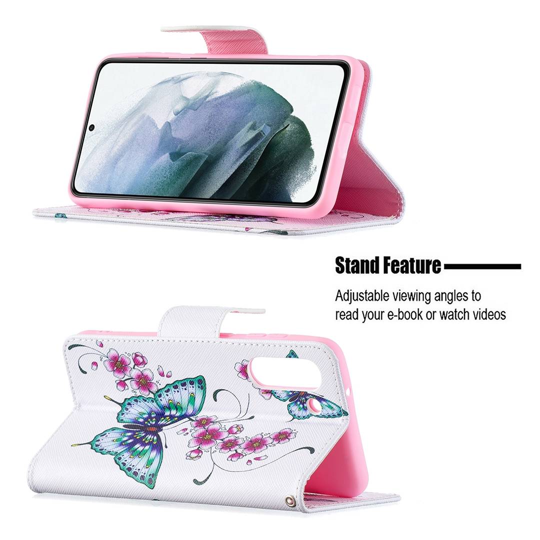 Für Samsung Galaxy S21 FE G990B Kunstleder Handy Tasche Book Motiv 5 Schutz Hülle Case Cover Etui Neu