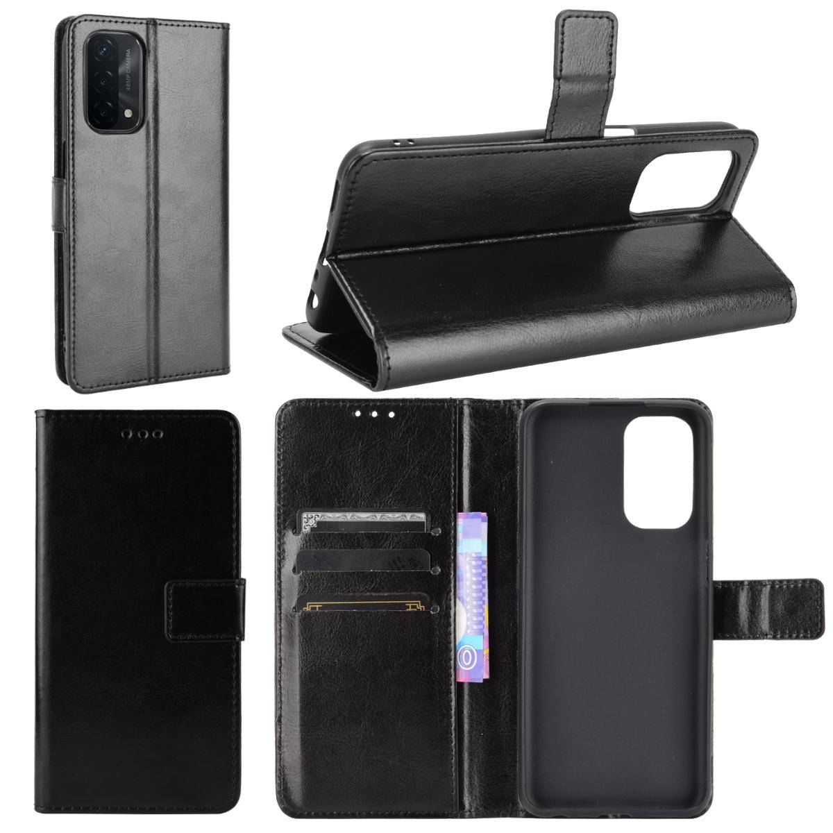 Für Oppo A94 5G Handy Tasche Wallet Premium Schwarz Schutz Hülle Case Cover Etuis Neu Zubehör