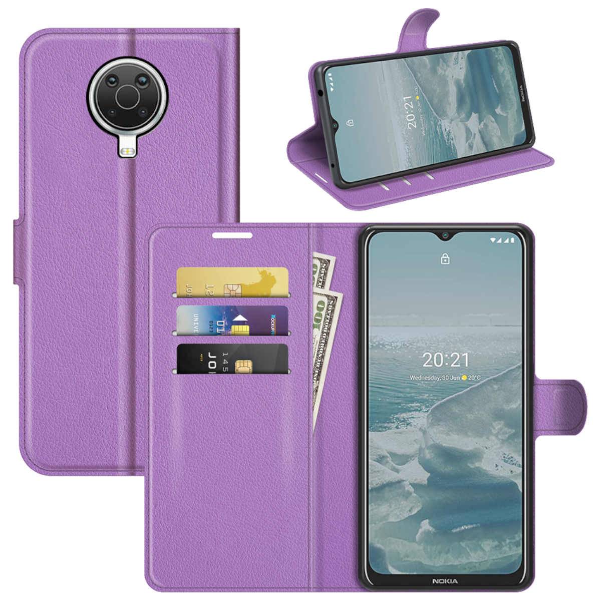Für Nokia G10 / G20 Handy Tasche Wallet Premium Lila Schutz Hülle Case Cover Etuis Neu Zubehör