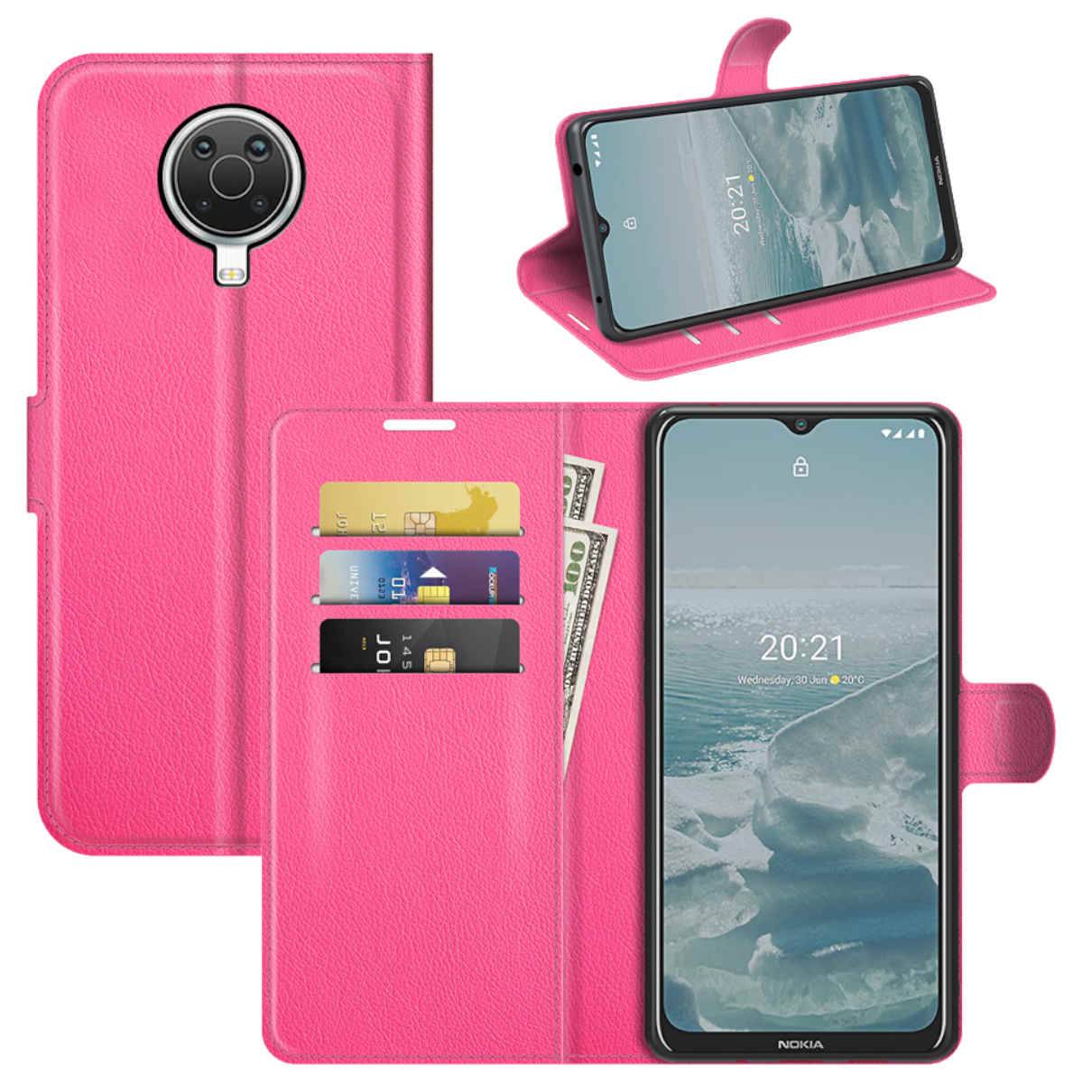 Für Nokia G10 / G20 Handy Tasche Wallet Premium Pink Schutz Hülle Case Cover Etuis Neu Zubehör