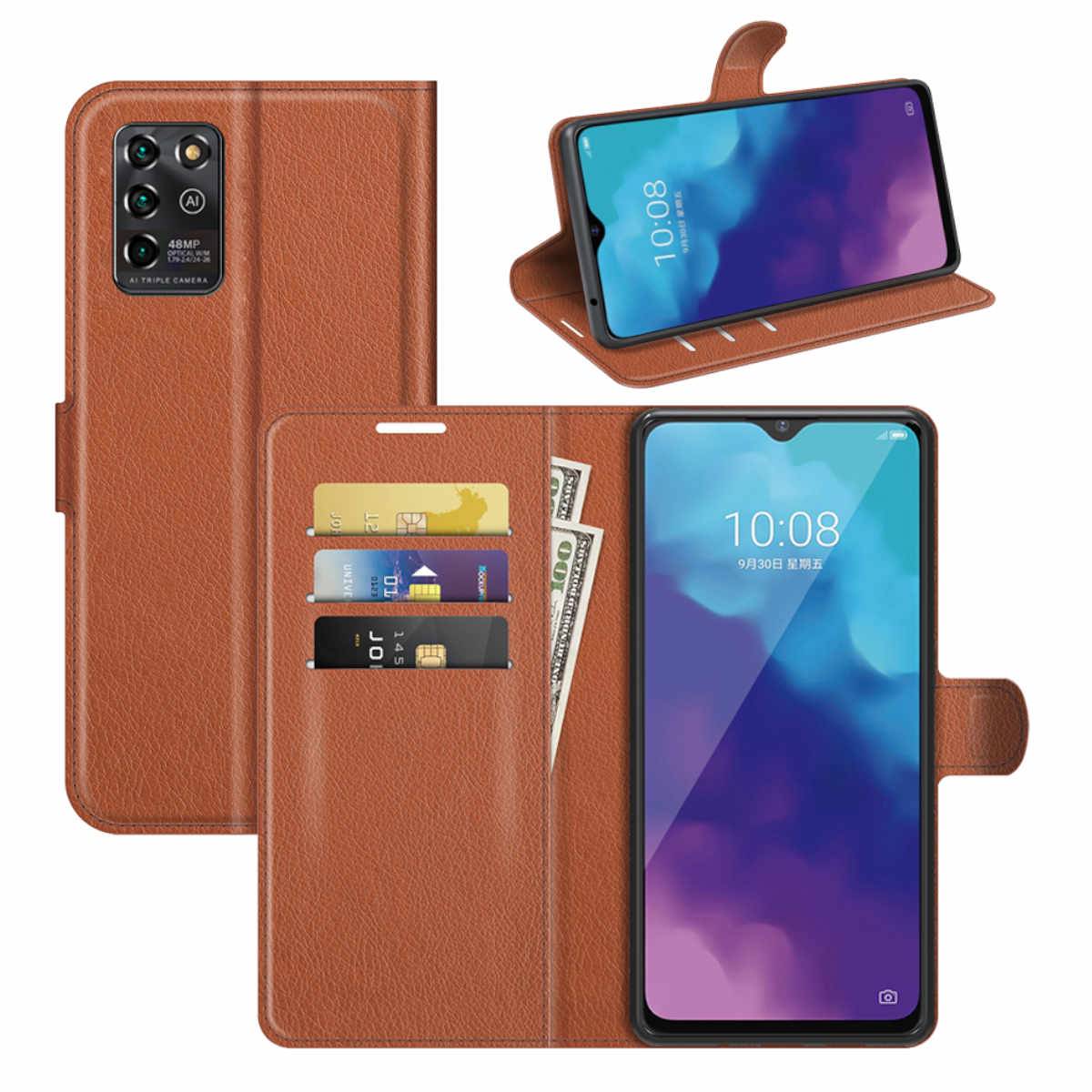 Für ZTE Blade V30 Vita Handy Tasche Wallet Premium Braun Schutz Hülle Case Cover Etuis Neu Zubehör