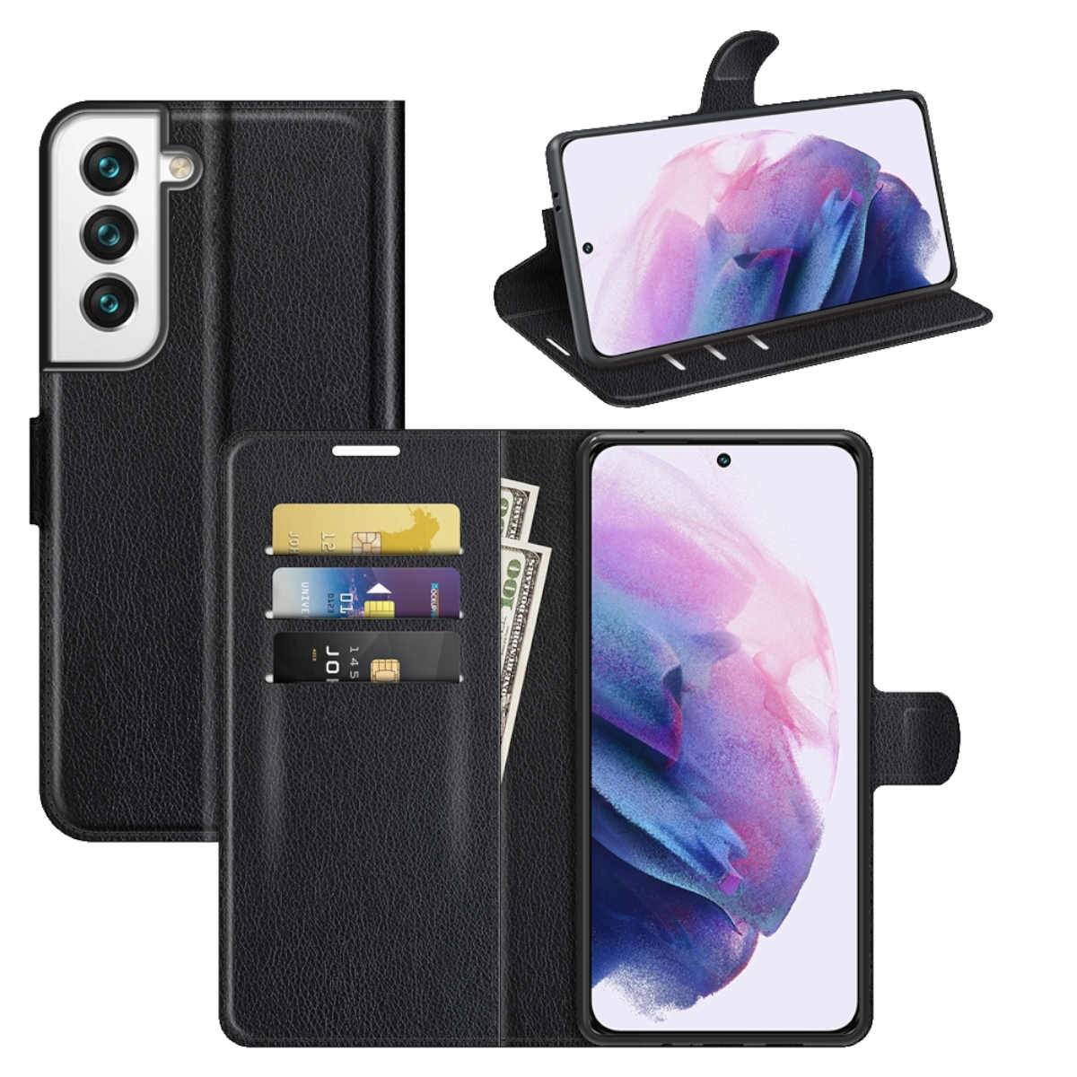 Für Samsung Galaxy S22 Plus Handy Tasche Wallet Premium Schutz Hülle Case Cover Etuis Neu Zubehör Schwarz