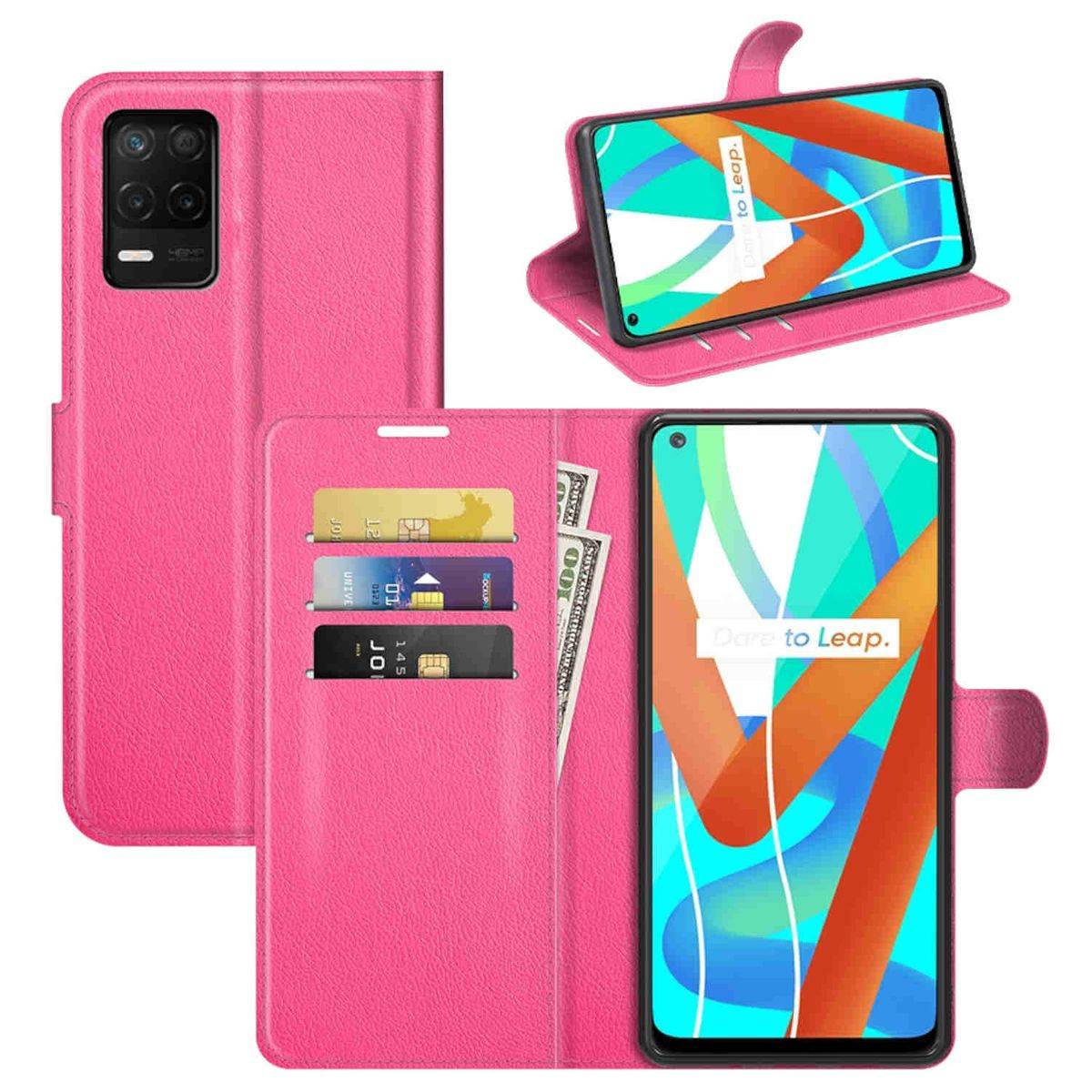 Für Oppo Realme 8 / 8 Pro Handy Tasche Wallet Premium Schutz Hülle Case Cover Etuis Neu Zubehör Pink