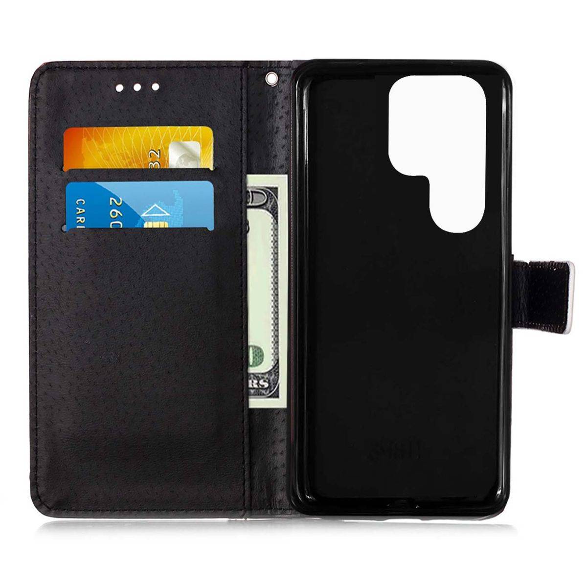 Für Samsung Galaxy S22 Ultra 5G Kunstleder Handy Tasche Book Motiv 1 Schutz Hülle Case Cover Etui Neu