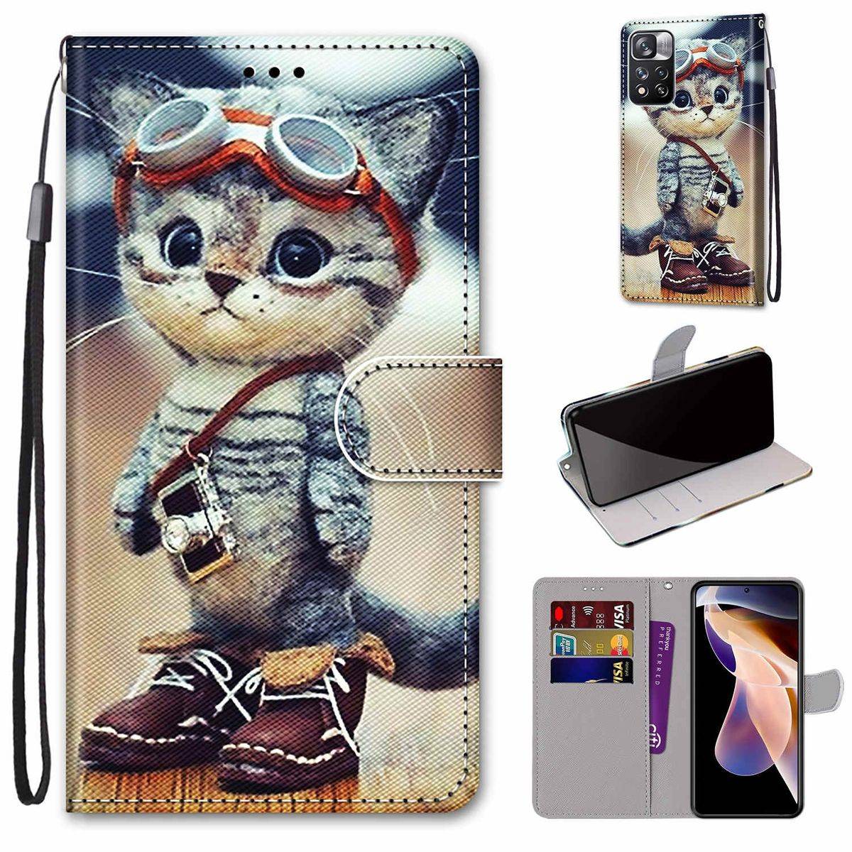 Für Xiaomi Redmi Note 11 Pro Plus 5G Kunstleder Handy Tasche Book Motiv 1 Schutz Hülle Case Cover Etui Neu