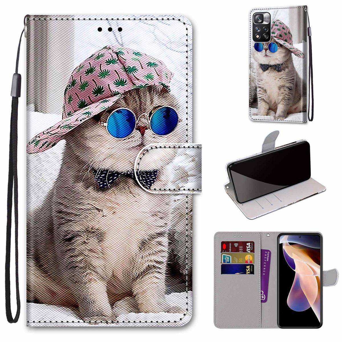 Für Xiaomi Redmi Note 11 Pro Plus 5G Kunstleder Handy Tasche Book Motiv 4 Schutz Hülle Case Cover Etui Neu