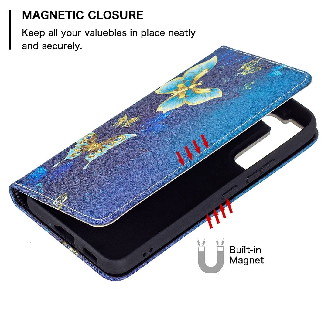 Für Samsung Galaxy S22 Plus 5G Kunstleder Handy Tasche Book Motiv 5 Schutz Hülle Case Cover Etui Neu