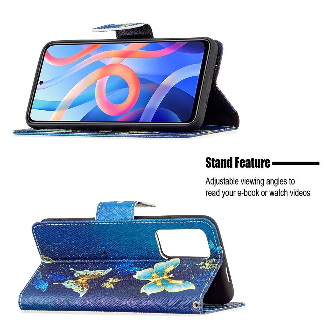Für Xiaomi Poco M4 Pro 5G Kunstleder Handy Tasche Book Motiv 4 Schutz Hülle Case Cover Etui Neu