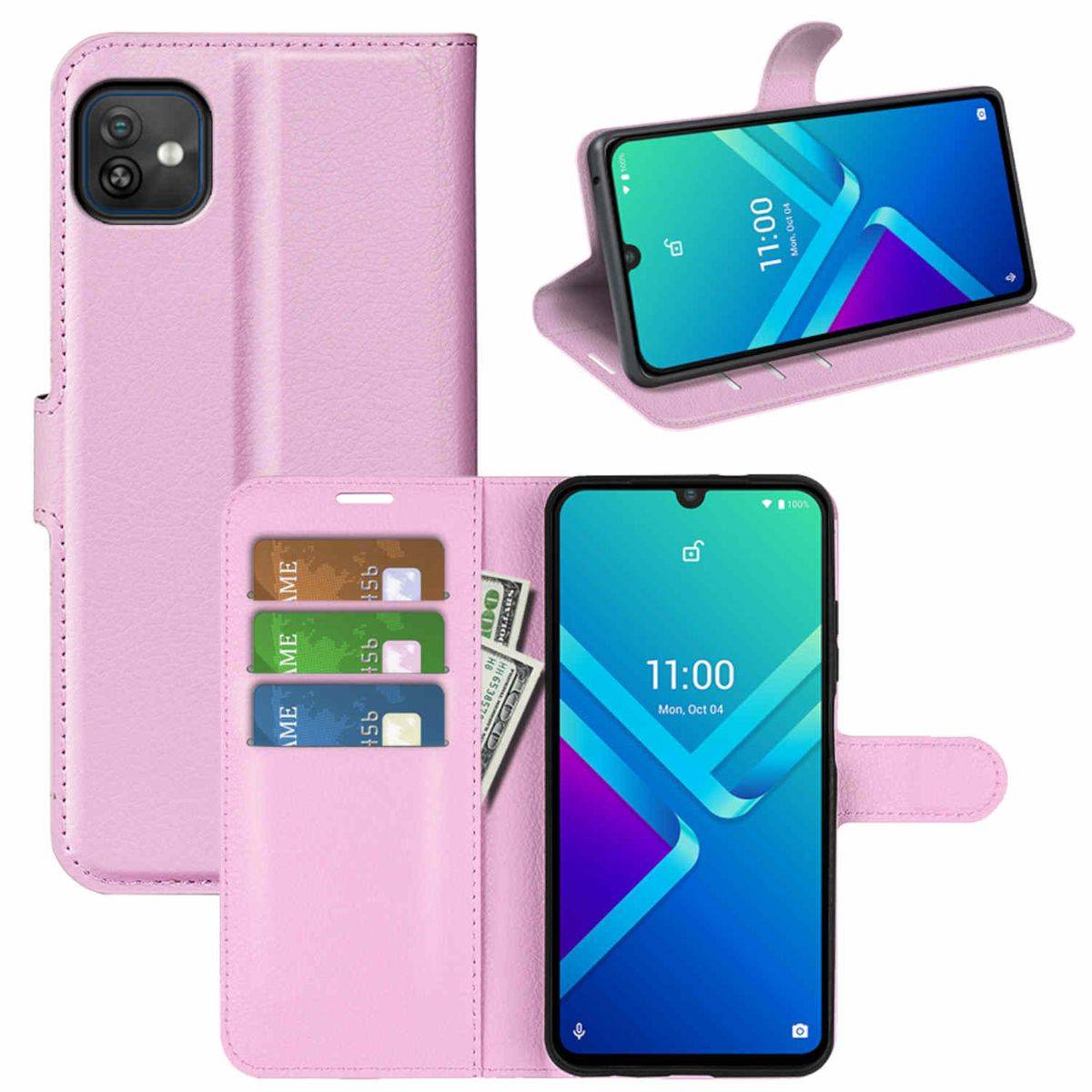 Für Wiko Y82 Handy Tasche Wallet Premium Schutz Hülle Case Cover Etuis Neu Zubehör Rosa