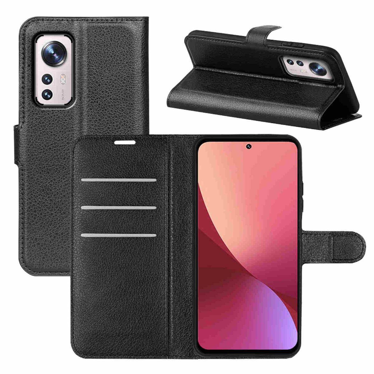 Für Xiaomi 12 / 12X Handy Tasche Wallet Premium Schutz Hülle Case Cover Etuis Neu Zubehör Schwarz