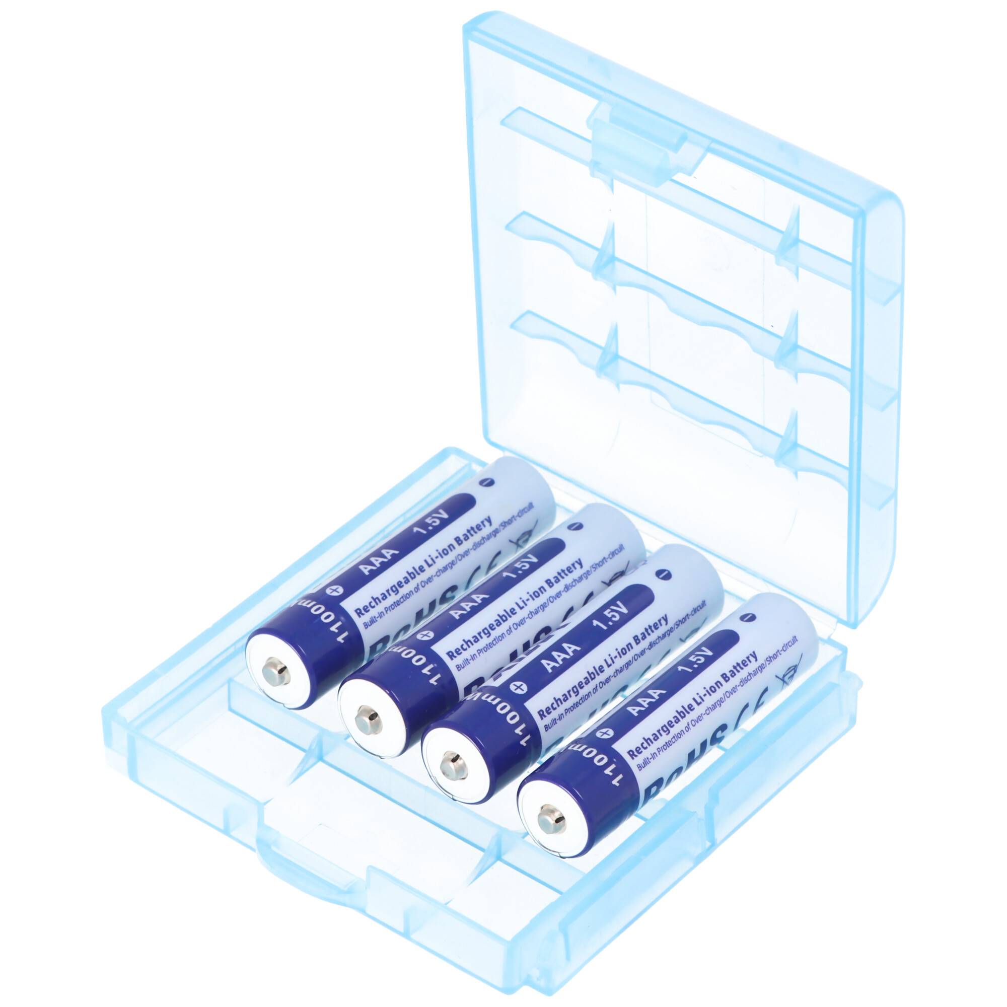 4x AAA 1,5V 1100mWh typisch 700mAh Lithium Ionen Akku wiederaufladbar nur mit speziellem Ladegerät