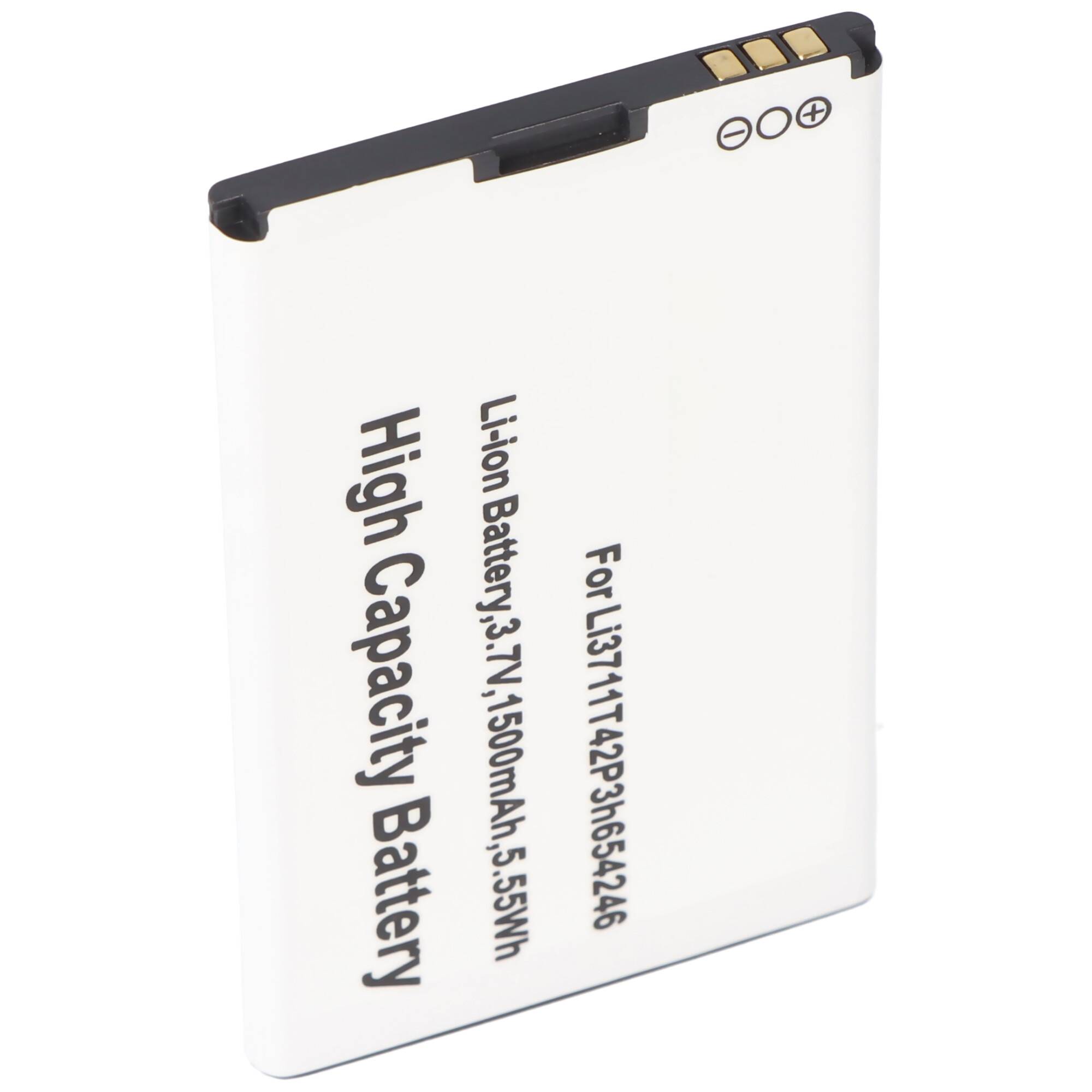 Li-Ion-Akku 1500mAh 3.7V passend für Handy Li3711T42P3h654246, LI3715T42P3H654251, 64.2 x 41,5 x 4,5mm