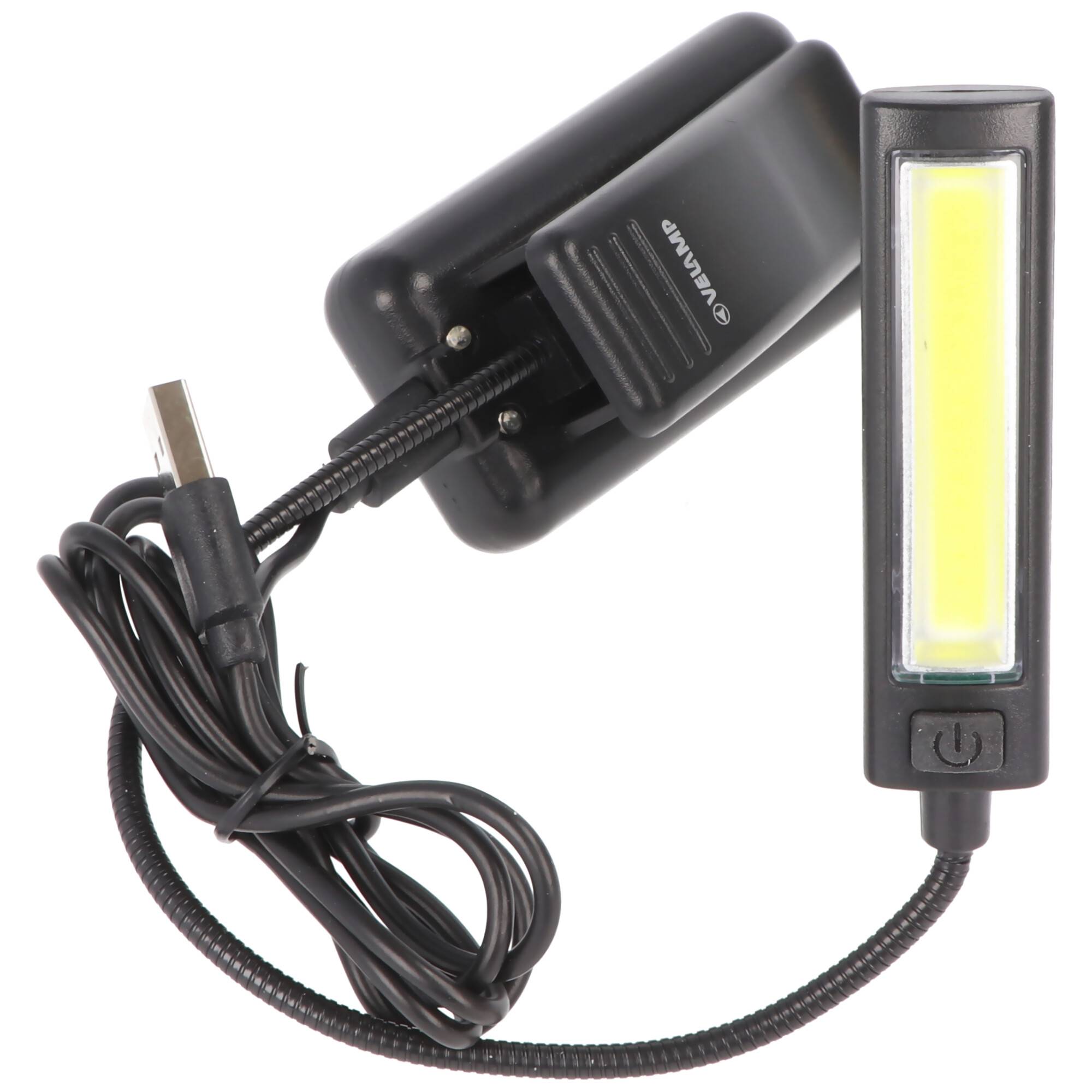 LED-Leseleuchte wiederaufladbar, 2W, 3 Leuchtstufen, mit Clip, inklusive USB-Ladekabel