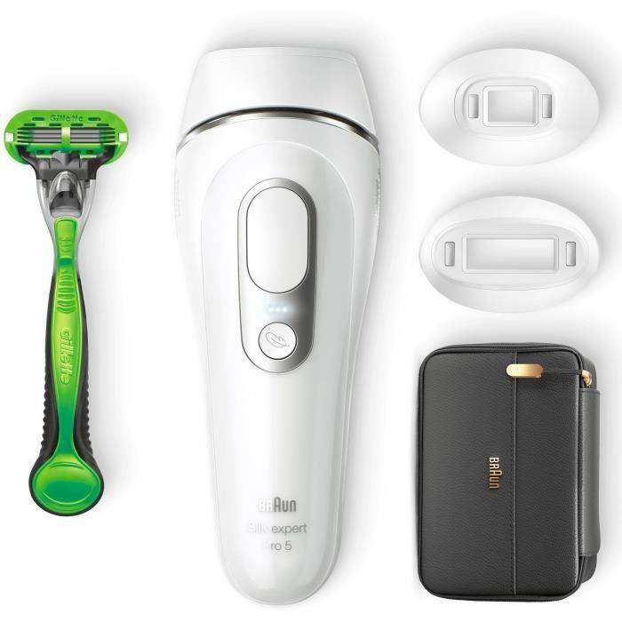 Braun Silk Expert Pro 5 PL5145 – IPL für Männer, Home Pulsed Light Epilierer, Weiß/Silber