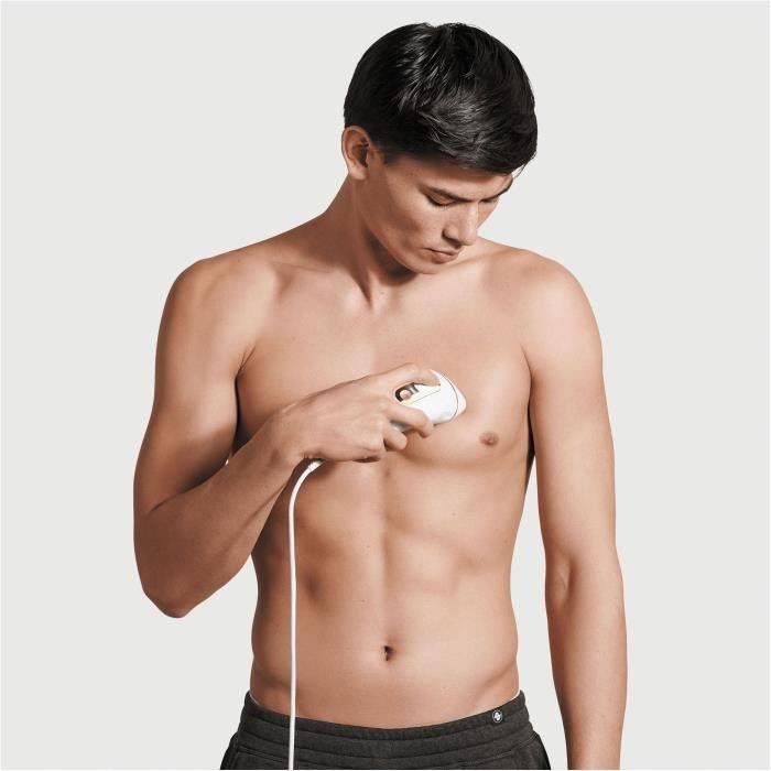 Braun Silk Expert Pro 5 PL5145 – IPL für Männer, Home Pulsed Light Epilierer, Weiß/Silber