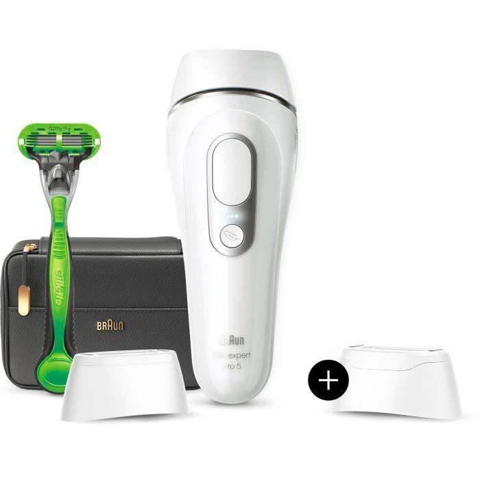 Braun Silk Expert Pro 5 PL5145 – IPL für Männer, Home Pulsed Light Epilierer, Weiß/Silber