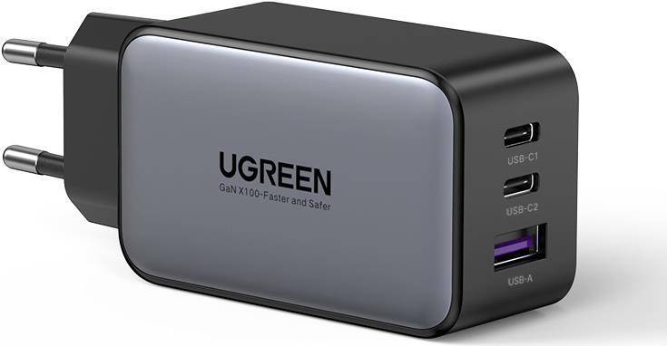 UGREEN USB-A+2xUSB-C 65W GaN Tech Fast Wall Charger EU Black (10335)