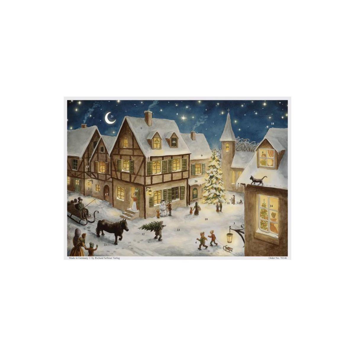 70146 - Adventskalender/ Advent Calendar "Weihnachtsabend im Dorf"