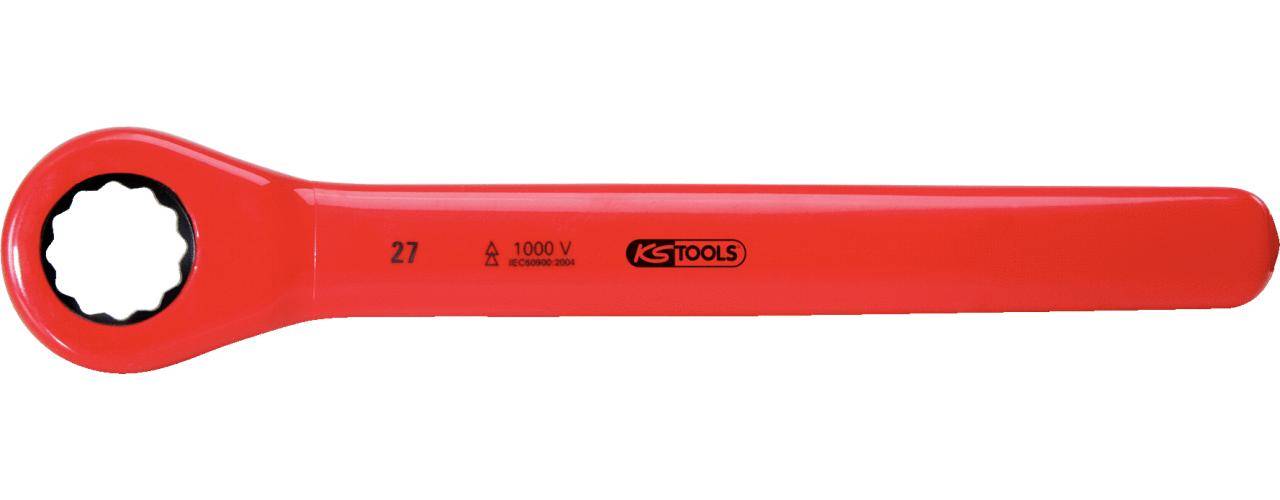 KS TOOLS Ratschenringschlüssel mit Schutzisolierung, 10mm