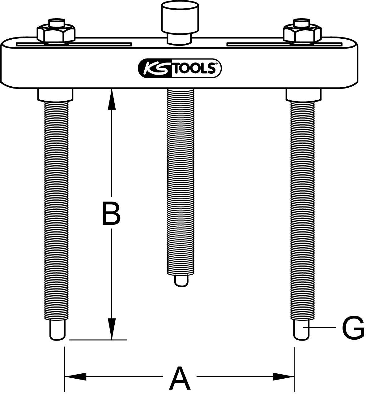 KS TOOLS Abziehvorrichtung für Trennmesser, 140-435mm