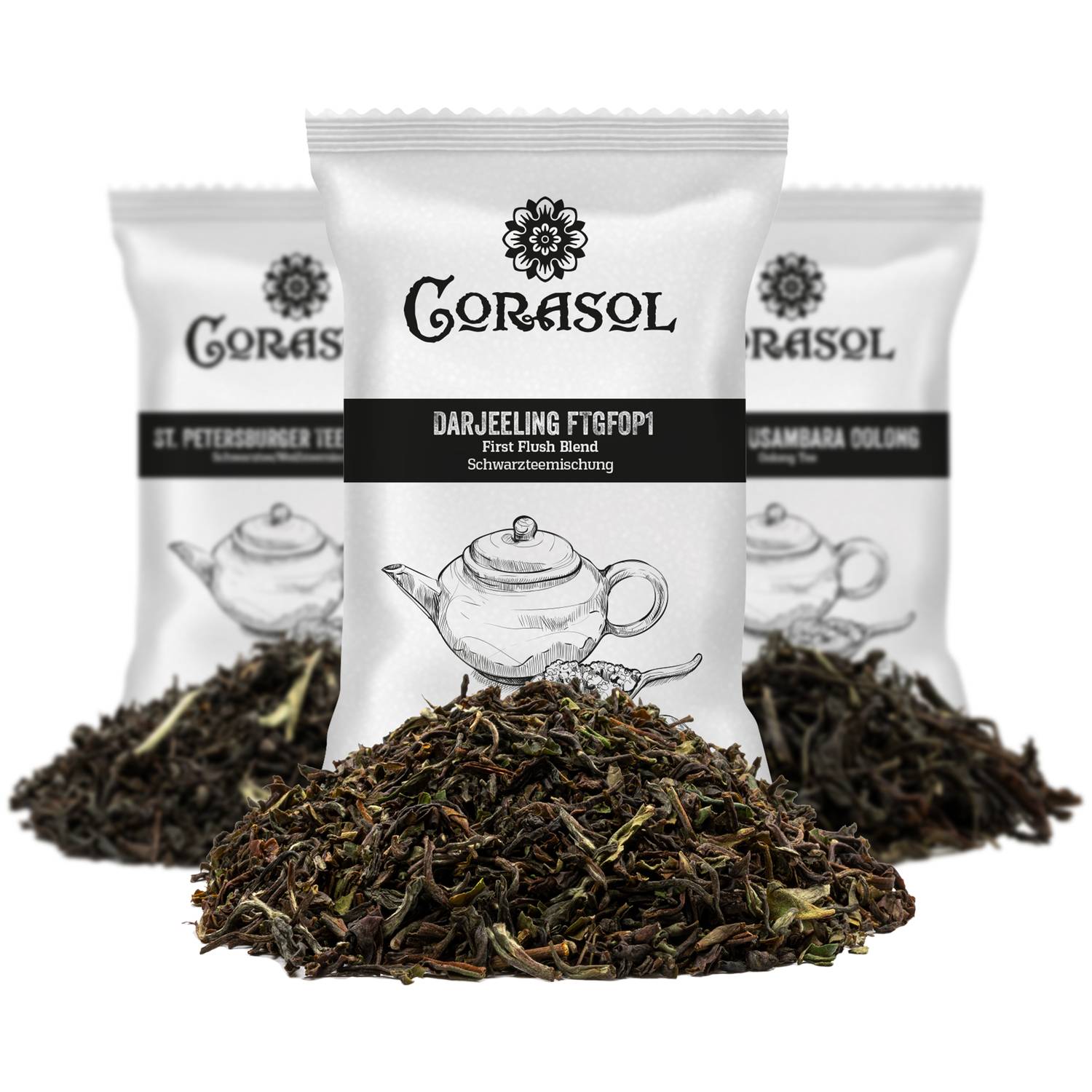 Corasol Premium Schwarztee-Adventskalender, 24 hochwertige Schwarze Tees aus aller Welt für Gourmets (178 g)