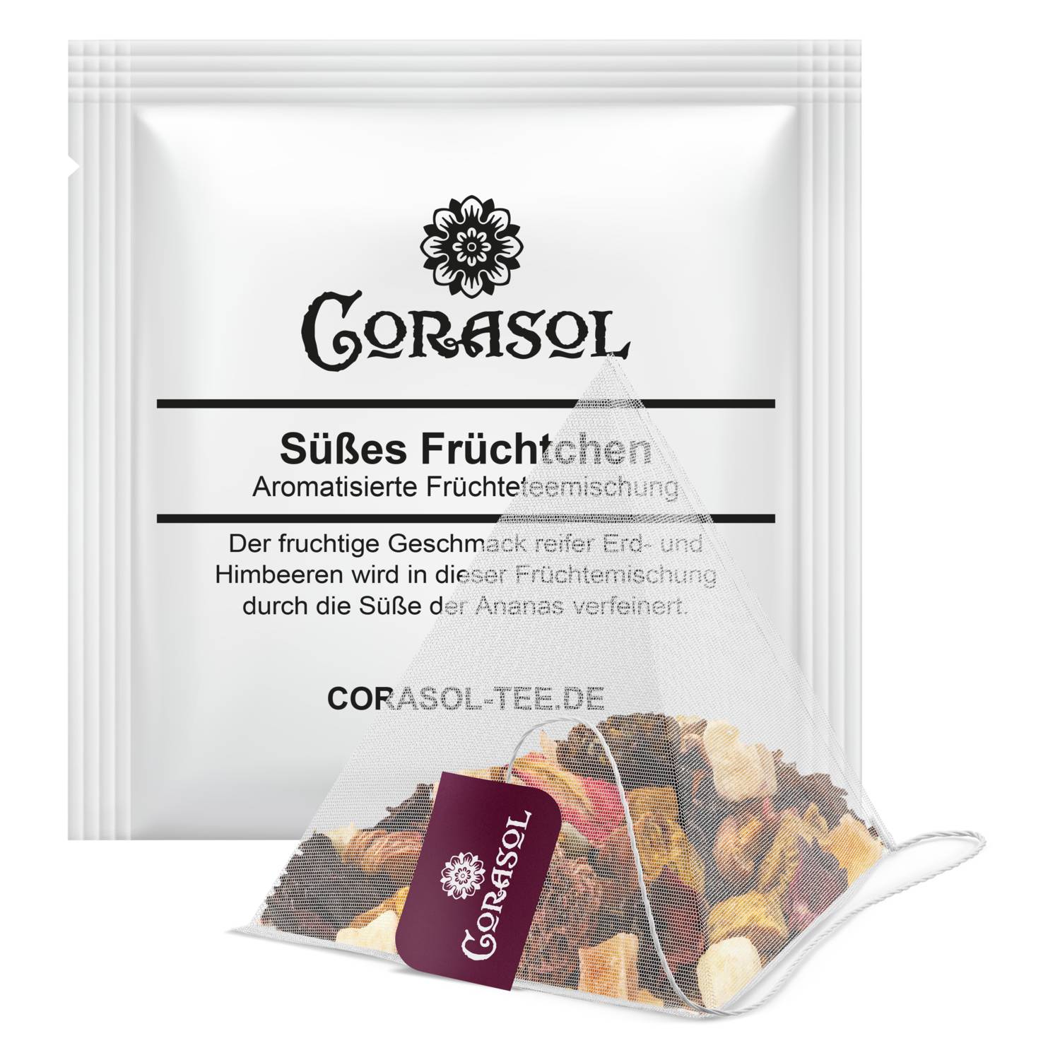 Corasol Premium Tee Adventskalender für Zwei (Paare & Pärchen) mit liebevollen Spruchkärtchen & 2 x 24 fruchtigen Teemischungen im Pyramidenbeutel