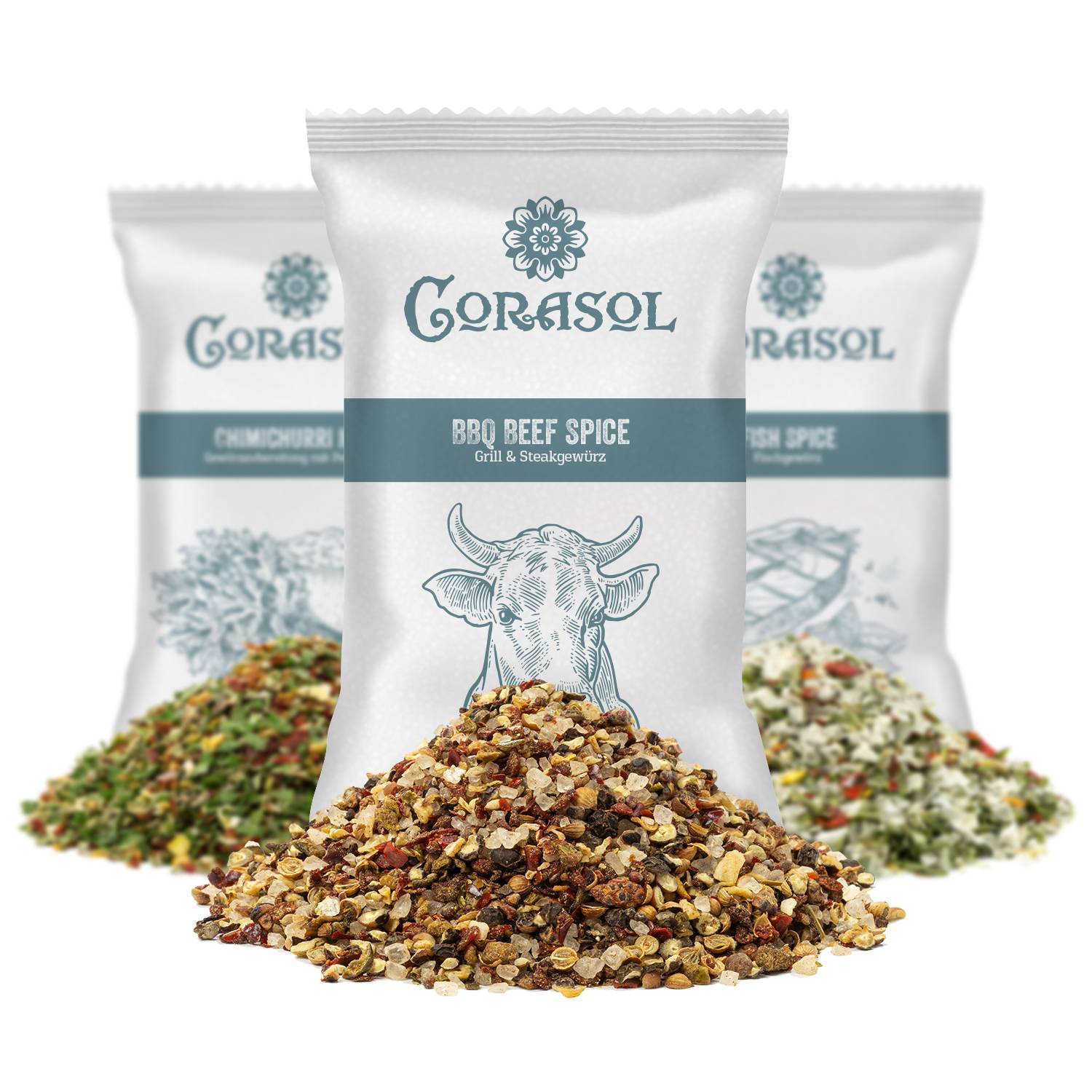 Corasol Premium BBQ & Grillgewürze Adventskalender mit 24 Gewürz-Mischungen und Rezept-Booklet, die Gewürz Gourmet Geschenkidee (284 g)