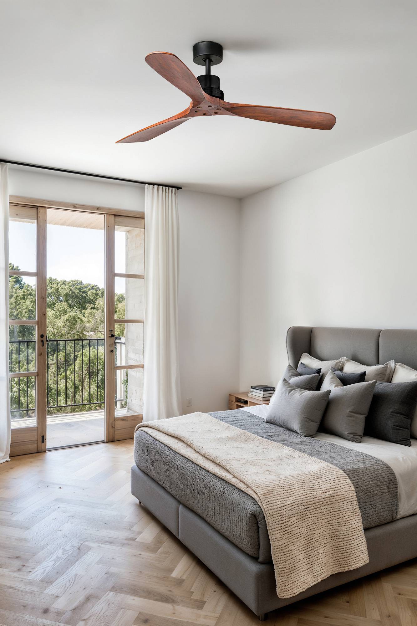 DC Deckenventilator Lantau Schwarz Walnuss