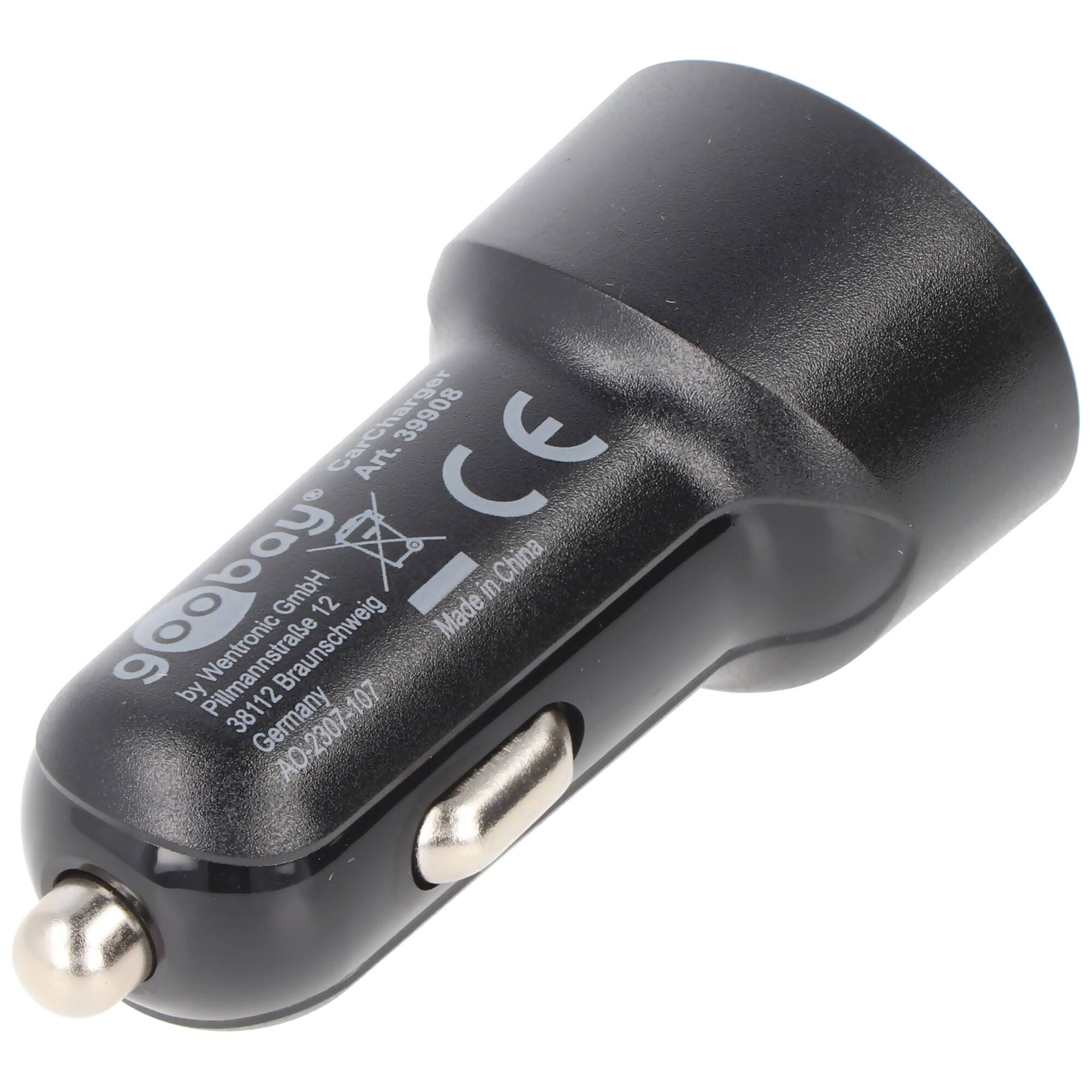 Dual-USB Auto Schnellladegerät USB-C™ PD Power Delivery, 48W, 12/24V USB-A / USB-C™ geeignet für Geräte mit USB-C™ (Powe