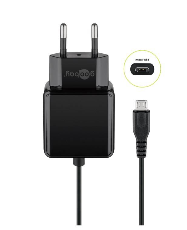 goobay Mirco-USB Netzteil 15W schwarz (1er Softpack)