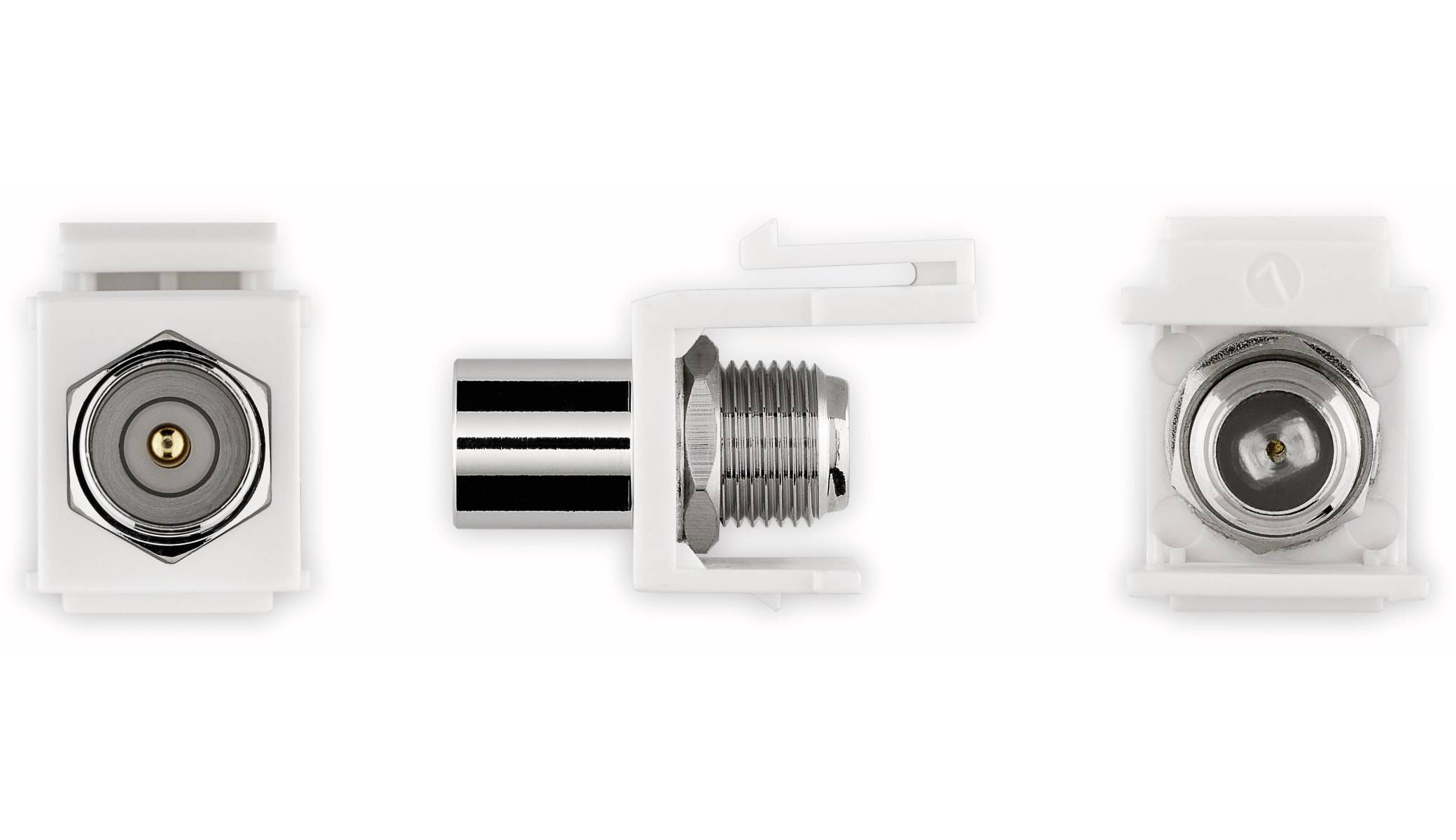 GOOBAY Einbau-Modul 79955, Kupplung, Koax-Stecker auf F-Buchse
