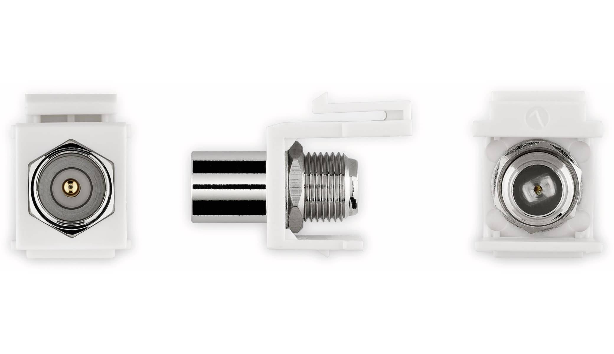 GOOBAY Einbau-Modul 79955, Kupplung, Koax-Stecker auf F-Buchse