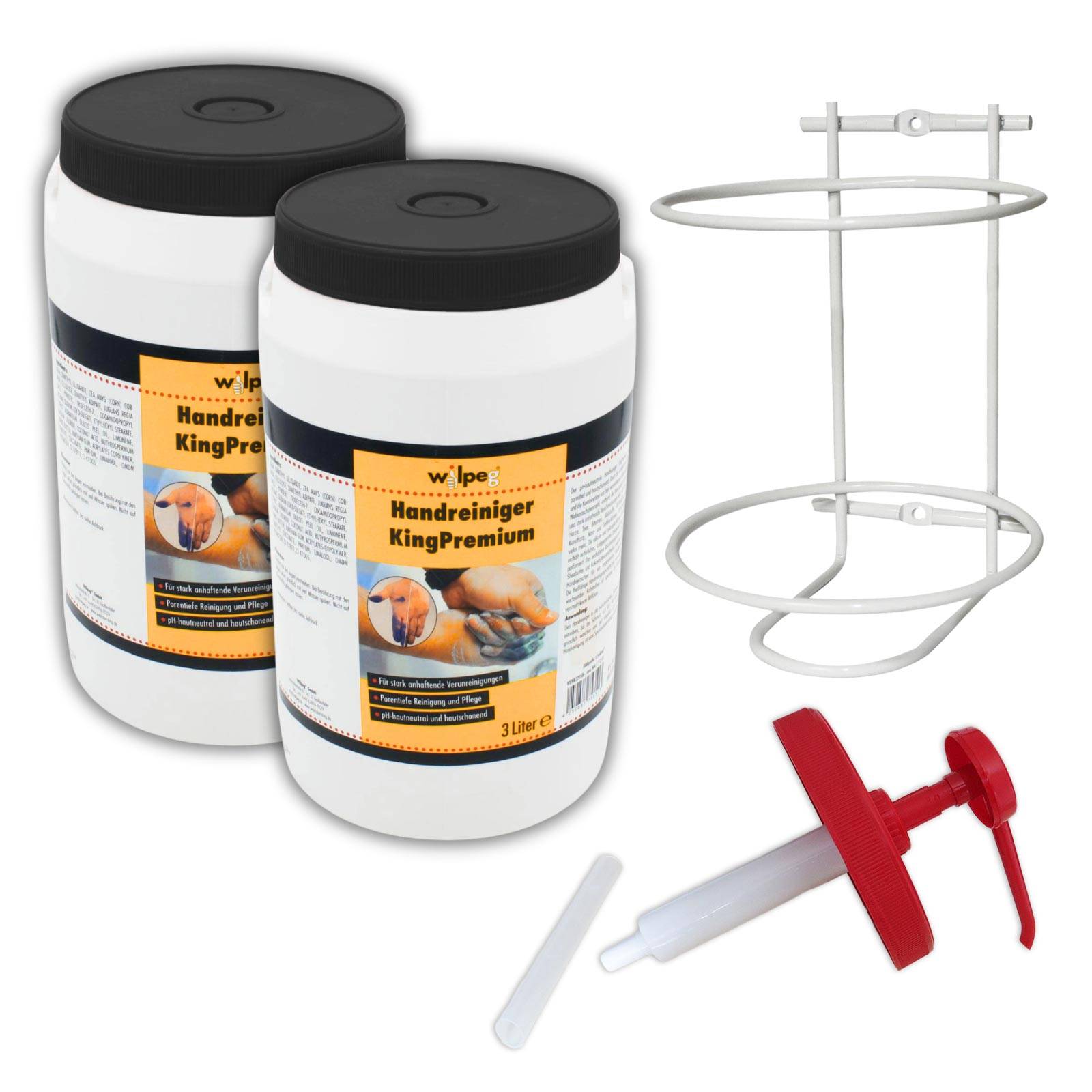 Wilpeg Handwaschpaste KingPremium inkl. Spendersystem - Inhalt:6 Liter