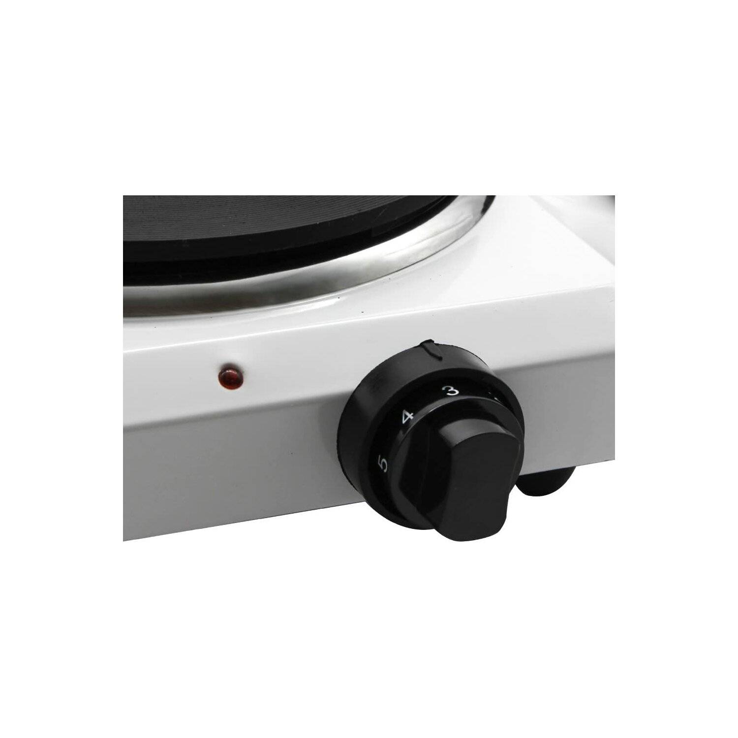 Lentz Einzelkochplatte Einzel Kochplatte 1500 Watt Edition Kochfeld inkl Haltegriffen Weiß