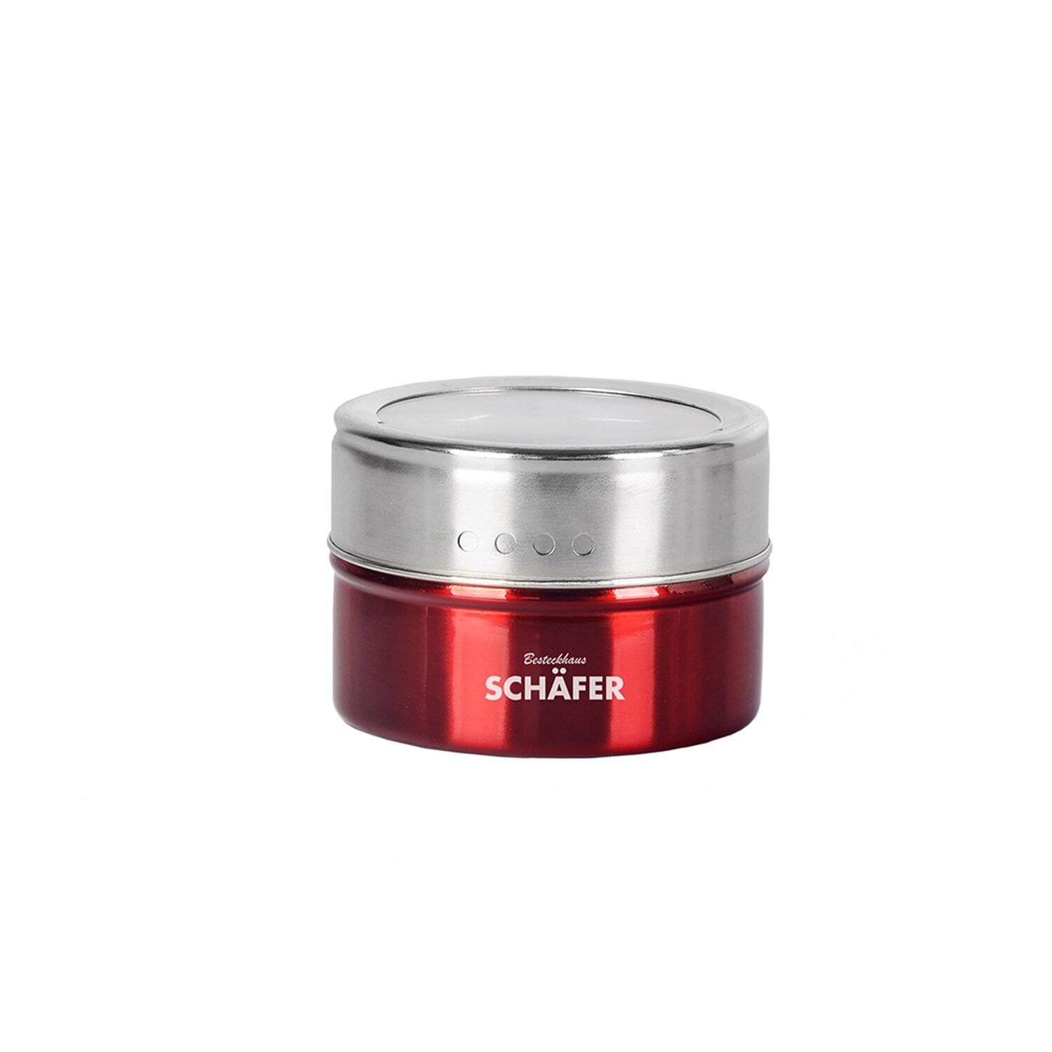 7tlg Edelstahl Metallic Gewürzdosenset Gewürzregal Salz Pfeffer Küche Gewürz Behälter Rot