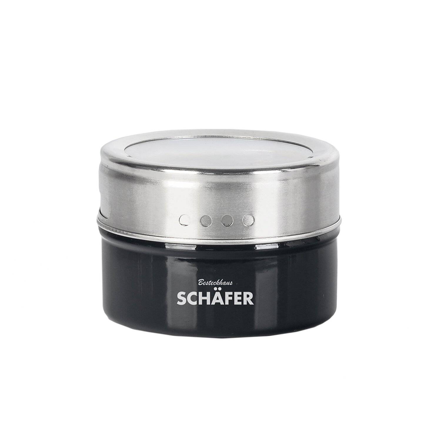 10tlg Edelstahl Metallic Gewürzdosenset Gewurzregal Salz Pfeffer Küche Gewürz Behälter Schwarz