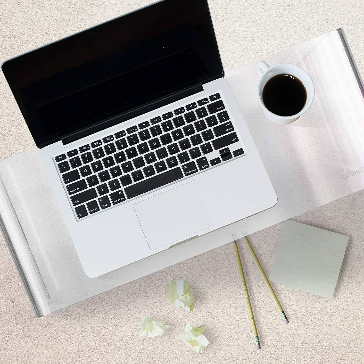 Duronic DM053 Monitorerhöhung - 30kg Belastbarkeit - Erhöhung um 10cm - Monitorständer aus Acrylglas - 50cm x 20cm