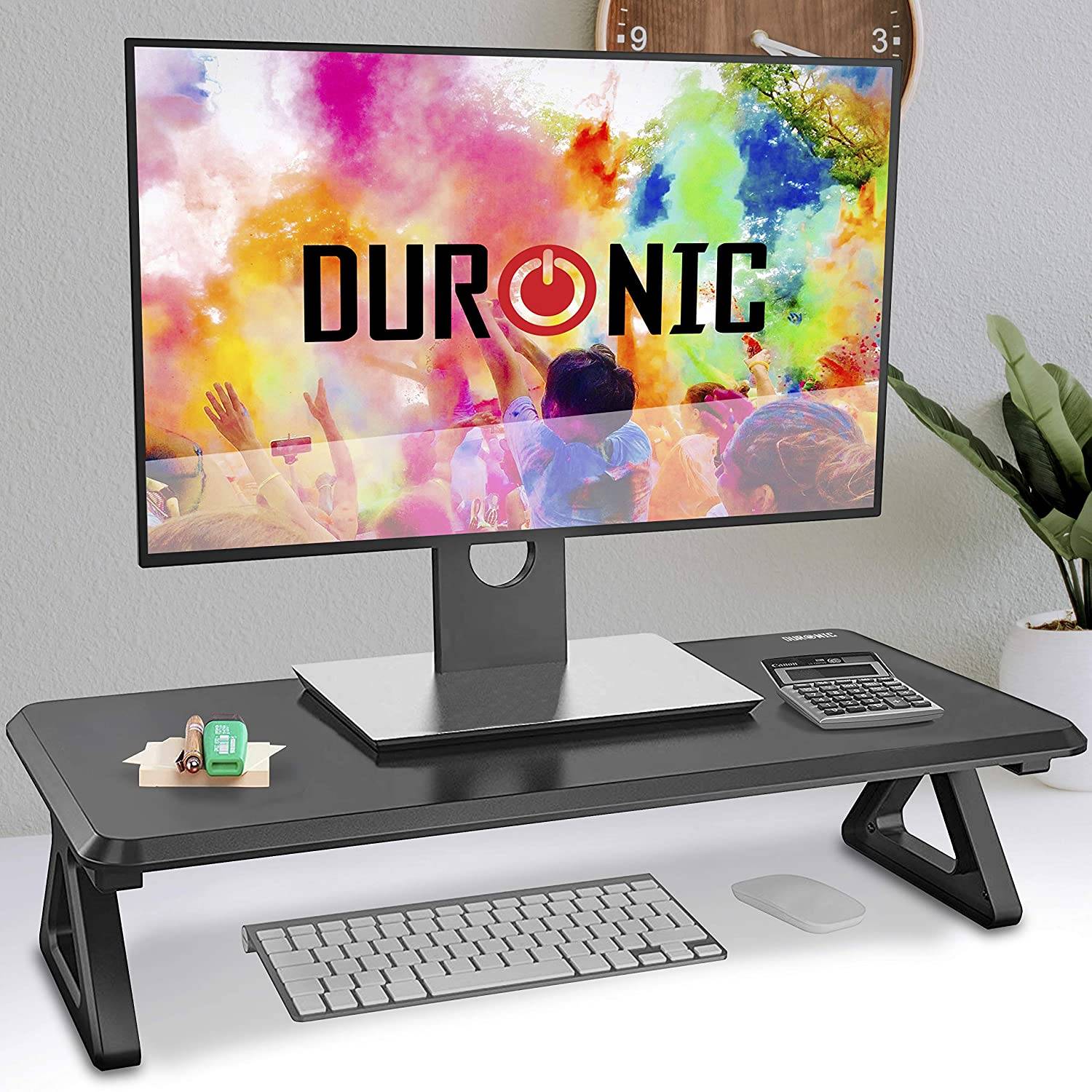 Duronic DM06-1 Monitorerhöhung - 10kg Belastbarkeit - Erhöhung um 16cm - Monitorständer mit großer Fläche - 62cm x 30cm