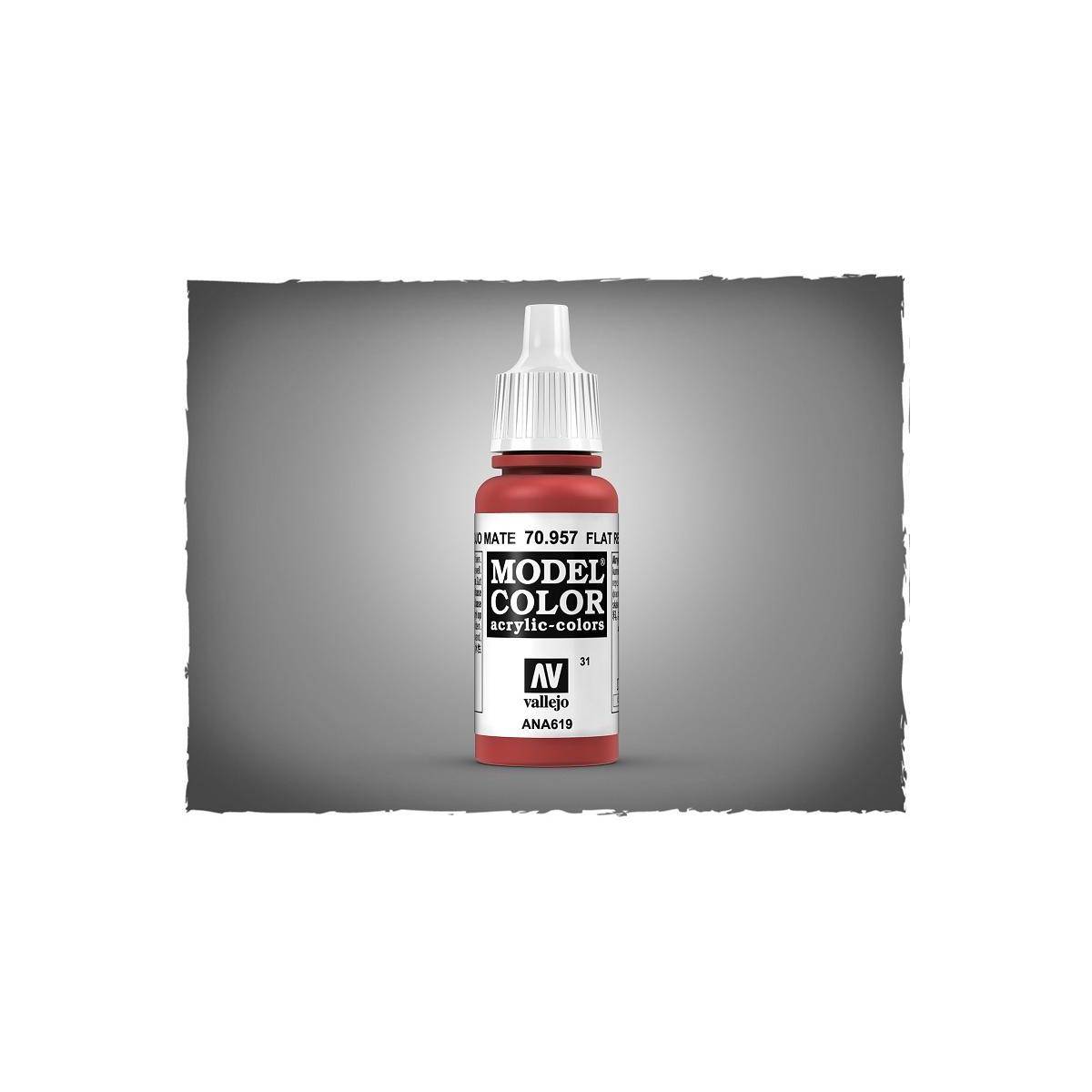 VAL-70.957 - Model Color Acrylfarbe - Flat Red, 17 ml
