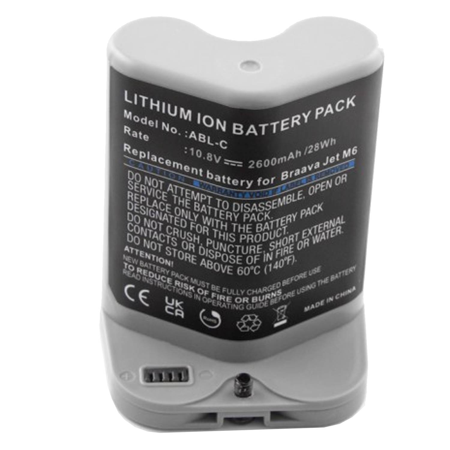 Akku passend für iRobot Braava Jet M6, Li-ion, 10,8V, 2600mAh, 28,1Wh