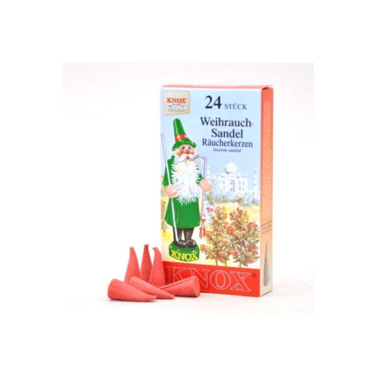 013130 - Räucherkerzen - Sandelholz 24 Stk., Kegel