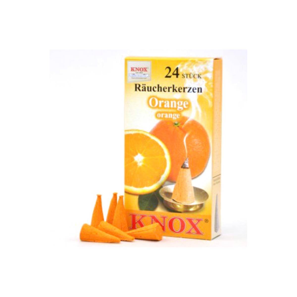 013200 - Räucherkerzen - Orange 24 Stk., Kegel