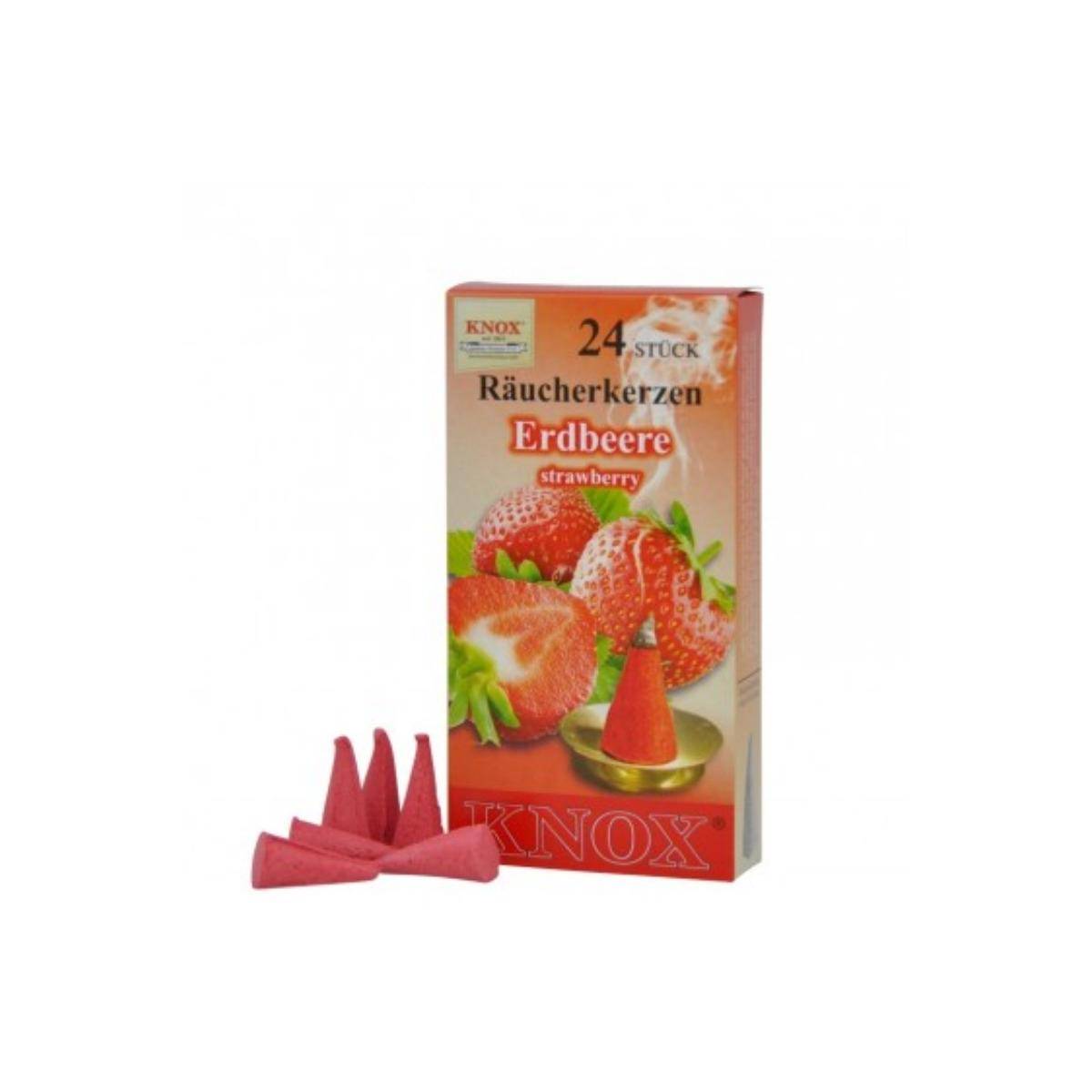 013370 - Räucherkerzen - Erdbeere 24 Stk., Kegel