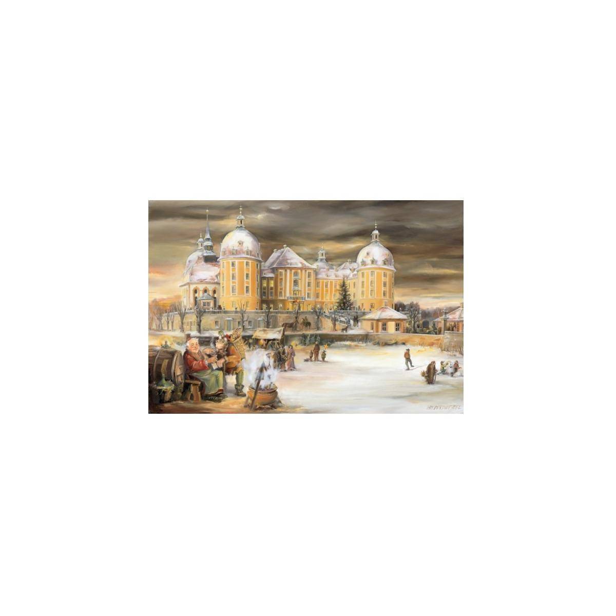 2918 - Weihnachtspostkarte Moritzburg